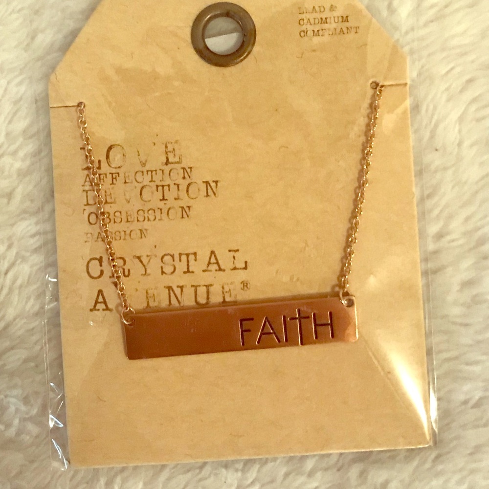 Faith necklace by crystal avenue